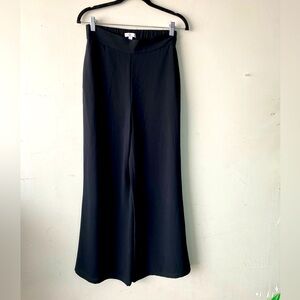 LEITH Black Wide Leg Trouser High Waisted Pull On Pants Size Small